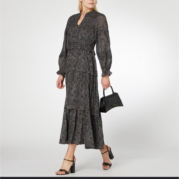 Isabel Marant Dresses & Skirts - Isabel Marant Étoile Likoya Floral Print Tiered Maxi Dress Size EU 38 US 6 Black